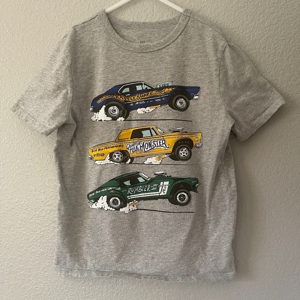 Boys GAP Short-Sleeved Race Car Shirt